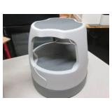rolling stool has 2 cracks in it bu...