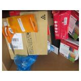 box of filefolders, pens, printer i...