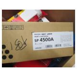 box of filefolders, pens, printer i...