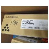 box of filefolders, pens, printer i...