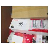 box of filefolders, pens, printer i...