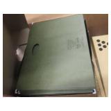 box of filefolders, pens, printer i...