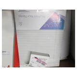 box of printer paper, file folders ...