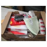 box of file folders,columnar sheets...