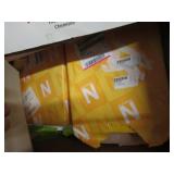 big box of paper, file folders, pen...