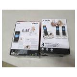 2 vtech 3 handset cordless telephon...