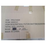 Brand New Futon size mattress, plush cover Khaki color