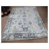 UNIQUE LOOM 5X8  BLUE AND WHITE RUG