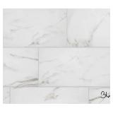 Michelangelo Calacatta Rectified 12 in. x 24 in. Porcelain Floor and Wall Tile (13.3 sq. ft. /case)