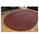 Annie Red Velvet 5 ft. x 8 ft. Oval Indoor Braided Area Rug