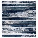 DIAGONA DESIGNS Jasmin Collection Stripes Design Multi-Color 7 ft. 8 in. x 9 ft. 8 in. Area Rug