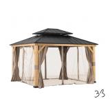 Universal Curtains and Mosquito Netting for 11 ft. x 13 ft. Wood Gazebos