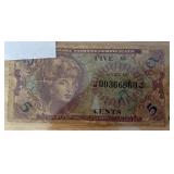 Military Payment Certificate - Series 641 5 Cents