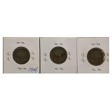 1944 Silver War Nickels - P, D, &S