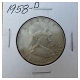 1958-D Franklin Half Dollar