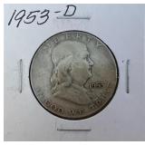 1953-D Franklin Half Dollar