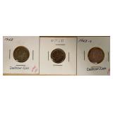 1943 P, D, & S Mercury Dimes