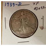 1939 D Walking Liberty Half Dollar