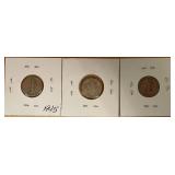 1945 P, D, & S Mercury Dimes