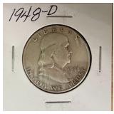 1948-D Franklin Half Dollar