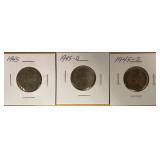 1945 P, D, & S Silver War Nickels