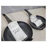 3 New Elle Gourmet Heavy Gauge Aluminum Fry Pans