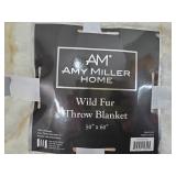 New Amy Miller Home Wild Fur Throw Blanket