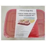 2 New Sets of Frigidaire 3 Section Food Storage Containers