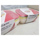 2 New Sets of Frigidaire 3 Section Food Storage Containers