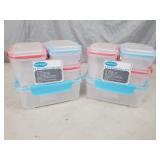 2 New Click and Lock 8 Piece Container Sets