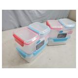 2 New Click and Lock 8 Piece Container Sets