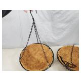 2 New Metal Hanging Basket Planters