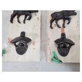 2 New Shabby Chic Cast Iron Bottle Openers