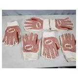 6 New Pairs Red Brick High Heat / General Purpose Work Gloves