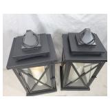 Pair of Luminara Flameless Candles with Lanterns
