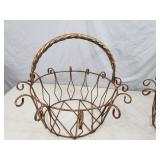 Set of 2 New Recycled Metal Baskets