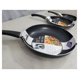 3 New Black Non Stick Fry Pans