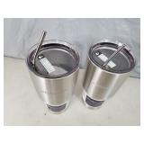 2 New 30 oz Insulated Tumblers with Straws