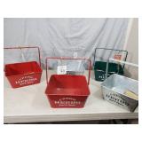 5 New Rustic Farmhouse Square Herb Caddies with Handles