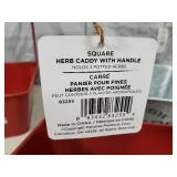 5 New Rustic Farmhouse Square Herb Caddies with Handles