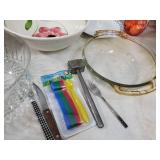Large Lot of Kitchen Items, China, Silverware, Etc