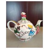 Alice in Wonderland Tea Pot and Hot Pad