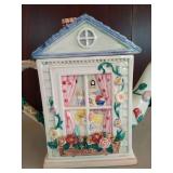 Fitz and Floyd- Gooseberry Lane House Teapot