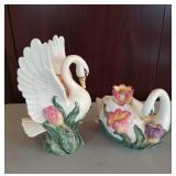 Fitz and Floyd- Swan Candlestick Holders