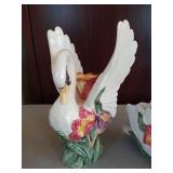 Fitz and Floyd- Swan Candlestick Holders