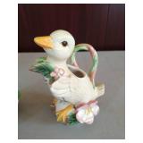 Fitz and Floyd Classics- Duck and Egg Sugar and Creamer Set