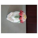 Fitz and Floyd Essentials- Oval Bunny Trinket Box with Lid