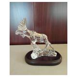 Princess House Exclusive- Crystal Moose with Base