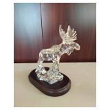 Princess House Exclusive- Crystal Moose with Base