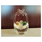 Two Holiday Themed Crystal Décor Items
